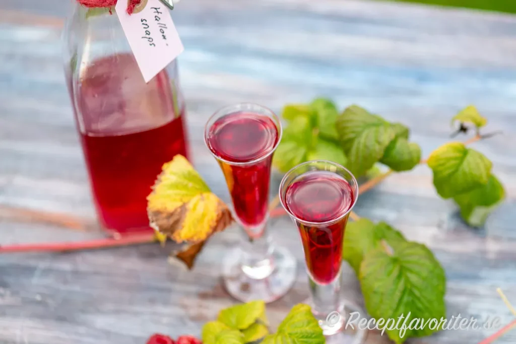 Recept hallon, snaps